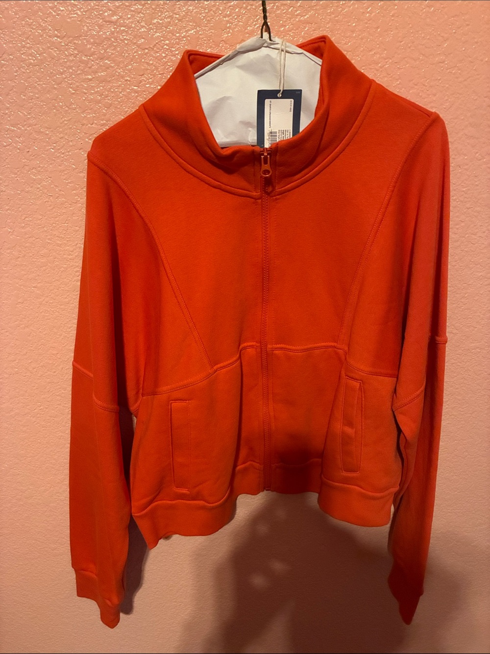 Vibrant Orange Zip-Up Jacket
